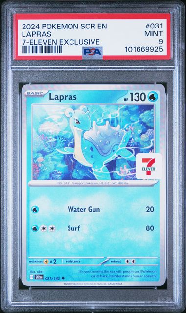 PSA 9 | Lapras 7-Eleven Exclusive | Stellar Crown | 031/142
