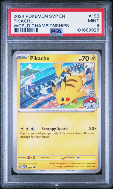 PSA 9 | Pikachu World Championshiops | SV Black Star Promo | SVP190