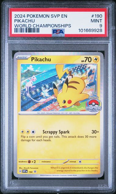 PSA 9 | Pikachu World Championshiops | SV Black Star Promo | SVP190