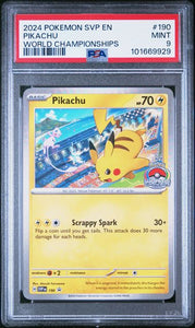PSA 9 | Pikachu World Championshiops | SV Black Star Promo | SVP190