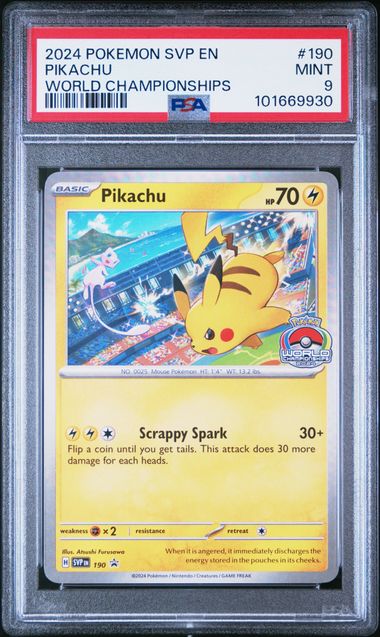 PSA 9 | Pikachu World Championshiops | SV Black Star Promo | SVP190