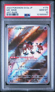PSA 10 | Mr. Mime Art Rare | SV2a 151 | 179/165