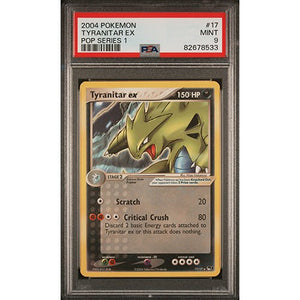 PSA 9 | Tyranitar ex | Pop Series 1 | 17/17 | Ultra Rare - Poképlaza