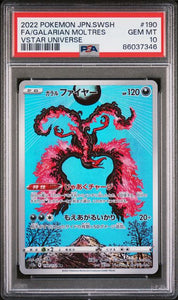 PSA 10 | Galarian Moltres Art Rare | s12a VSTAR Universe | 190/172