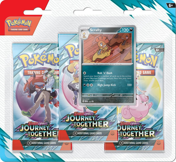 Pokémon Journey Together 3-pack Blister | Scrafty