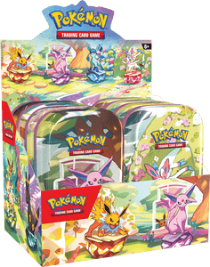 Pokémon Prismatic Evolutions Mini Tin Display