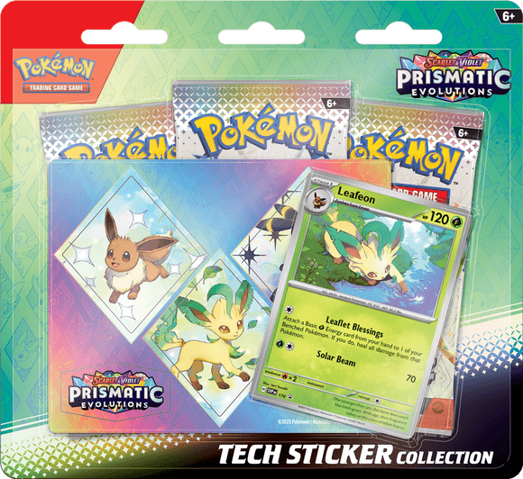 Pokémon Prismatic Evolutions Tech Sticker Collection | Leafeon