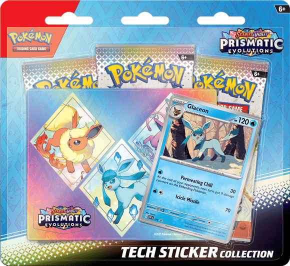 Pokémon Prismatic Evolutions Tech Sticker Collection | Vaporeon